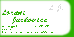 lorant jurkovics business card